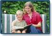 Mom reading to child